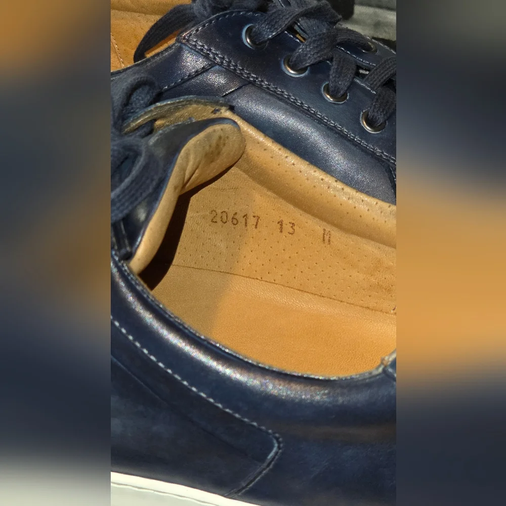 Magnanni Franco Lo Navy Leather Sneakers 13M - Picture 5 of 8